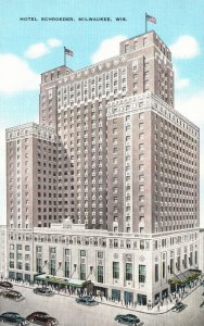 Vintage Postcard Hotel Schroeder Fascinating View Building Milwaukee Wisconsin