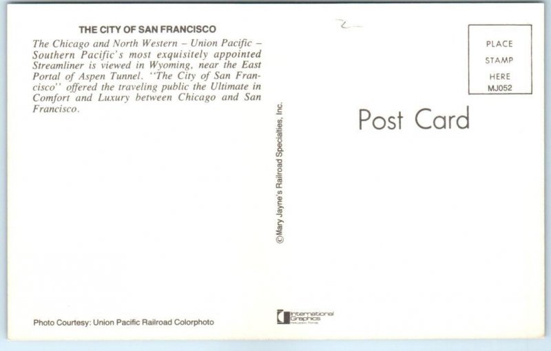 Postcard - The City Of San Francisco - Wyoming
