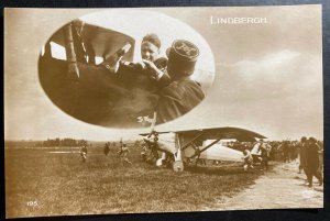Mint Real Picture Postcard Early Aviation Lindbergh & The Spirit Of St Louis B