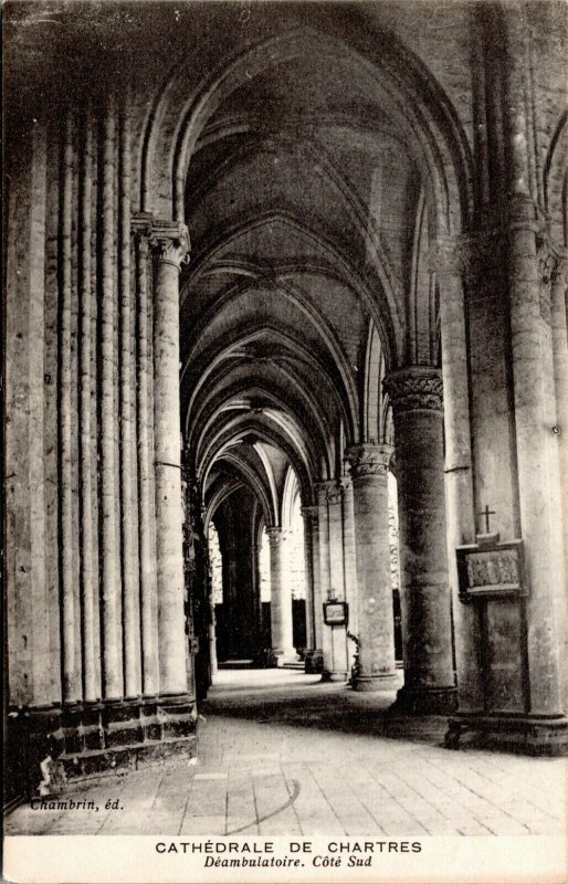 postcard France - Cathedrale De Chartres - ambulatory south side