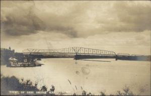 Marietta OH Bridge in Distance c1905 Real Photo Postcard