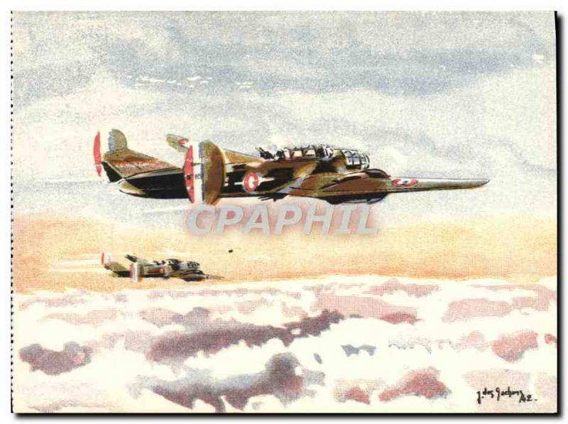 Old Postcard Jet Aviation Command SNCASO 175 hunting and recognition