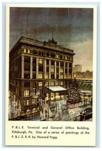 c1940s Howard Fogg, P & L.E. Terminal & General Office Pittsburgh PA Postcard