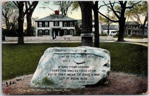 1908 Line of the Minutemen Concord Massachusetts MA Monument Posted Postcard