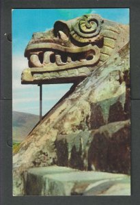 1964 Post Card Mexico San Juan Teotihuacan Detail Of The Pyramids