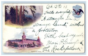 1903 View on Government Drives, Arlington Hotel, Hot Springs AR PMC Postcard