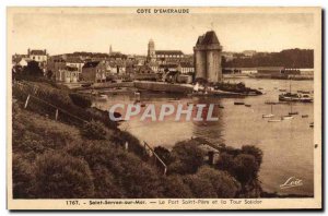 Old Postcard Saint Servan sur Mer Port Saint Pere and Solidor Tower
