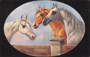 Horses, Artist Signed, AA372-9