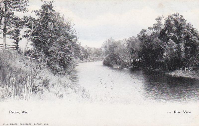 Wisconsin Racine River View Curteich