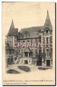 Old Postcard Pont L'Eveque Calvados House of Madame de Montpensier Stewardship