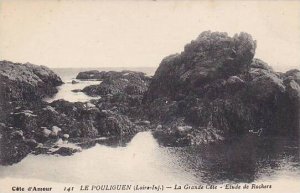 France Le Pouliguen La Grande Cote Etude de Rochers