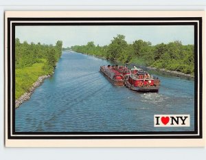 Postcard Boat on the Barge Canal New York USA