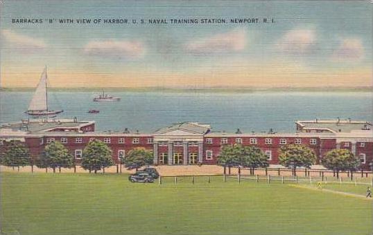 Rhode Island Newport Barracks B With View Of Harbor U S Naval Training Station