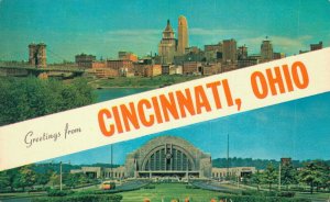 USA Greetings From Cincinnati Ohio Vintage Postcard 07.57