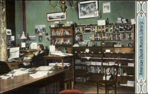 Munich Munchen Germany American Church Library NICE DETAIL Postcard c1910