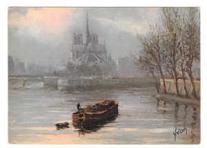 Paris En Flanant Abside Notre Dame Cathedral France 4X6 YVON Art Postcard