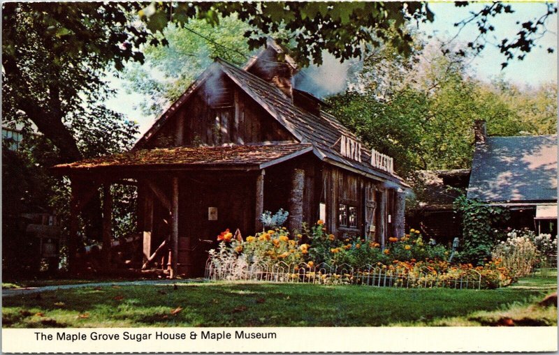 Maple Grove Sugar House & Maple Museum St Johnsbury Vermont Chrome Postcard 