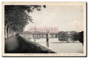 Old Postcard Toulouse View on the Garonne quay St Pierre