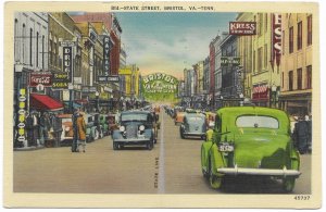 US Used. Bristol Virginia & Tennessee. State Line. Mailed 1940. Stamp #804. Nice