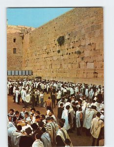 Postcard Solemn Days' Prayer at the Wailing Wall Jerusalem Israel