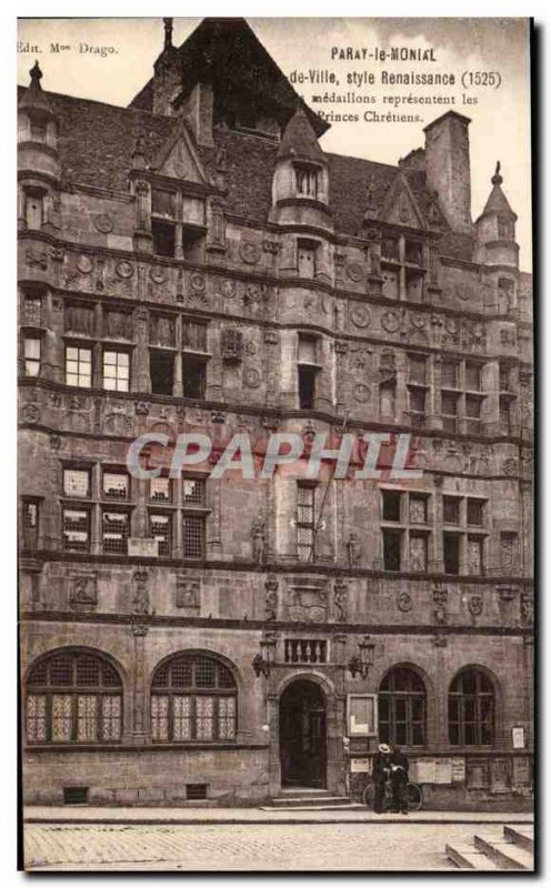 Old Postcard Paray Le Monial The Renaissance style medallions represent the C...