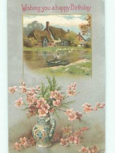 Divided-Back BEAUTIFUL FLOWERS SCENE Great Postcard AA3899