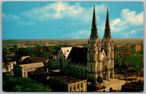 Savannah Georgia 1950s Postcard Cathedral Of St. John The Baptist