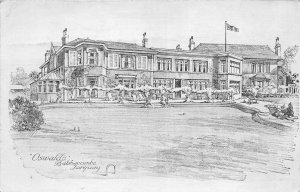 US86 UK Devon England Oswalds Babbacombe Torquay etch hotel