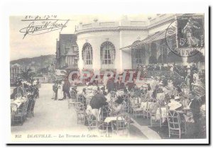 Deauville Old Postcard The terraces of the casino (reproduction)