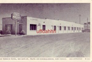 THE TERRACE MOTEL, Date St. TRUTH OR CONSQUENCES, NM. 1956 L.B. Walz