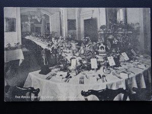 Yorkshire Royal Visit to Leeds KING EDWARD Vll The Luncheon Table c1903 Postcard