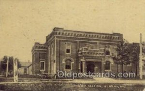 N and P Station, Albany, IN, Indiana, USA Train Railroad Station Depot 1910 l...