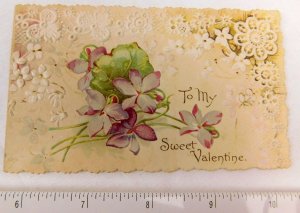 Lovely Ernest Nister Bavaria To My Sweet Valentine Victorian Folding Card F49