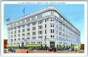 WINNIPEG, MANITOBA Canada  HUDSON'S BAY COMPANY Department Store 1938 Postcard 