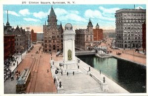 New York Syracuse Trolley On Clinton Square