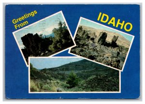 Greetings From IDAHO Multi View Postcard Continental Size c1987 Postmark