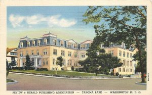 Postcard Washington DC Takoma Park Herald Publishing Teich linen 2-5443