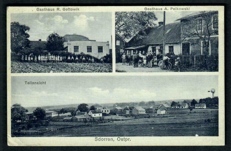 #790s sdorren, Ostpr  Multi View Teilansicht Gasthaus R .Gottowick  & Peikowski