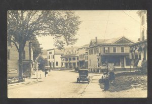 RPPC DELANO NEW YORK NJ DOWNTOWN STREET SCENE OLD CARS REAL PHOTO POSTCARD