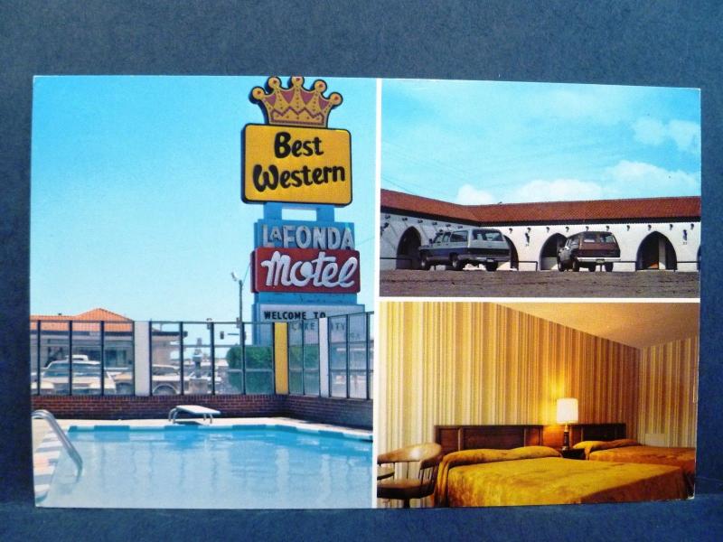 Postcard KS Liberal Lundy's Best Western LaFonda Motel & Restaurant