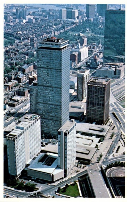 Massachusetts Boston Aerial View Of Prudential Center