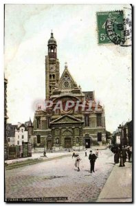 Old Postcard Paris Church St Etienne du Mont