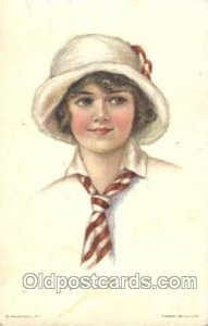 American Girl No. 64 Artist Signed Alice Luella Fidler (USA) 1919 crease righ...