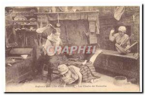 Britain Old Postcard Around closed beds Falling Nanette