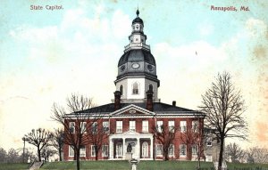 Vintage Postcard State Capitol Building Historical Landmark Annapolis Maryland
