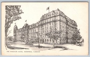 The Windsor Hotel, Montreal, Quebec, Vintage Art Postcard #1