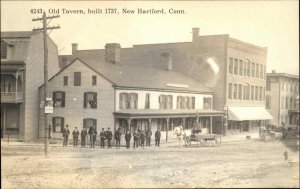 New Hartford Connecticut CT Old Tavern c1920s-30s Real Photo Postcard