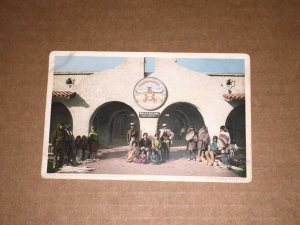 1908  POSTCARD UNUSED INDIAN AND MEXICAN BUILDING ALBUQUERQUE N.M .PENNY PC