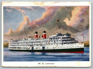 Steamer  SS  St. Lawrence  Postcard  1948