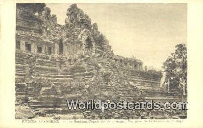 Le Baphuon, Fa¡ade Est du 2 efage Ruines D'Angkor Cambodia, Cambodge Stamp o...